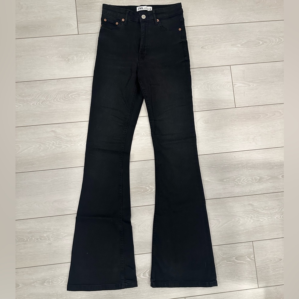Black flare jeans
